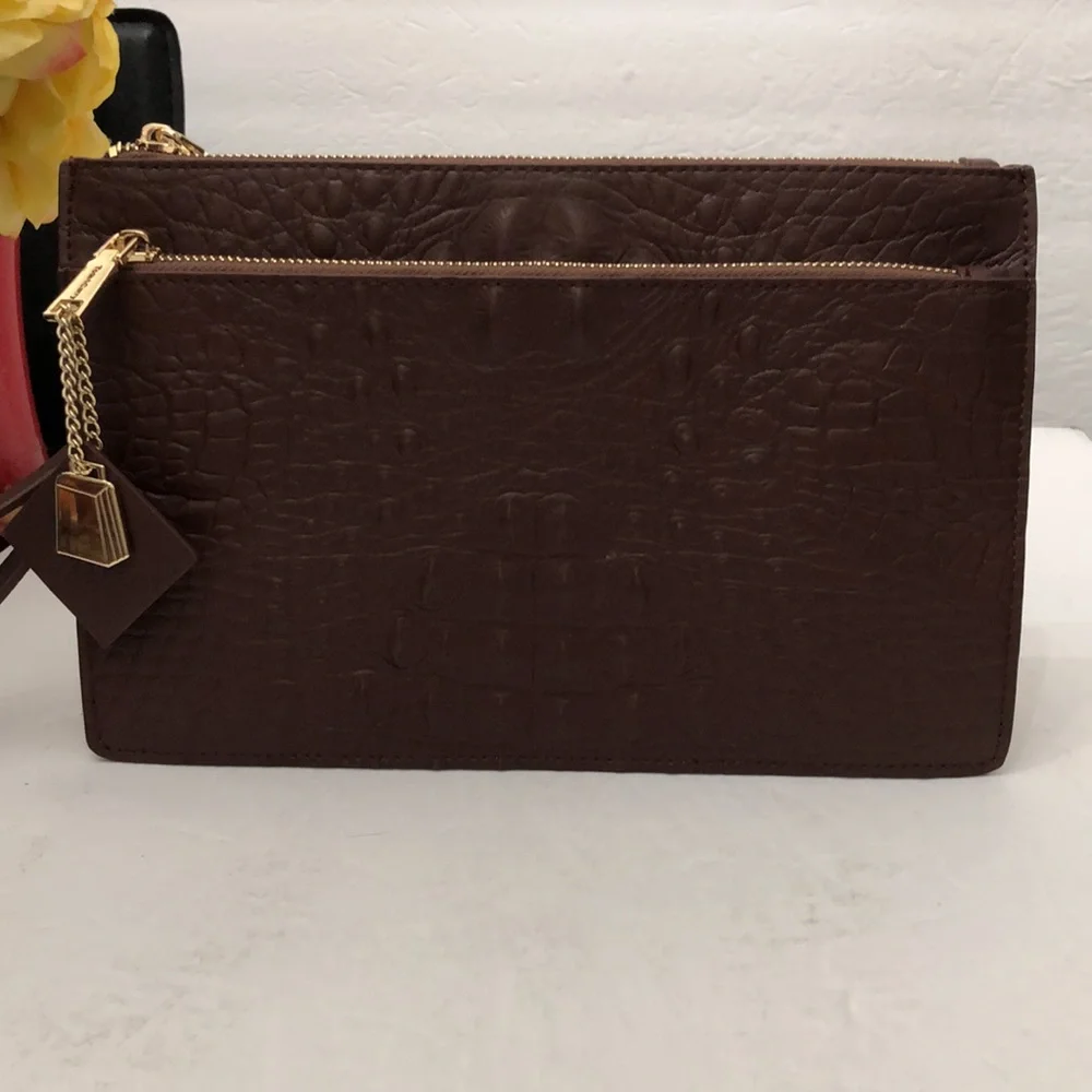 TOTE& CARRY BROWN APOLLO CLUTCH BAG WOMENS SIZE L